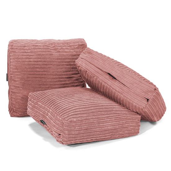 Large Floor Cushion - Cord Peach 04