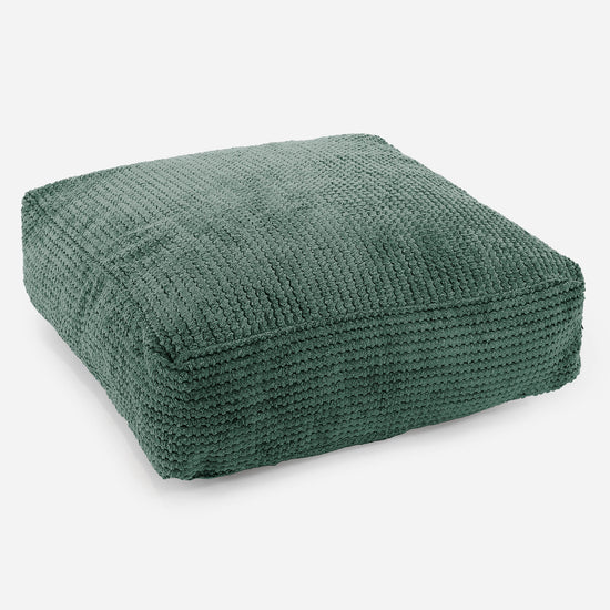 Large Floor Cushion - Pom Pom Emerald Green 01