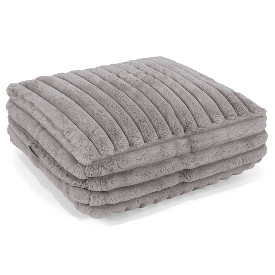 Large Floor Cushion - Ultra Plush Cord Grey 01
