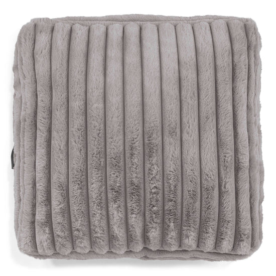 Large Floor Cushion - Ultra Plush Cord Grey 02