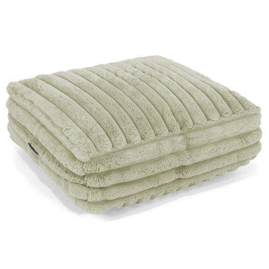 Large Floor Cushion - Ultra Plush Cord Sage Green 01