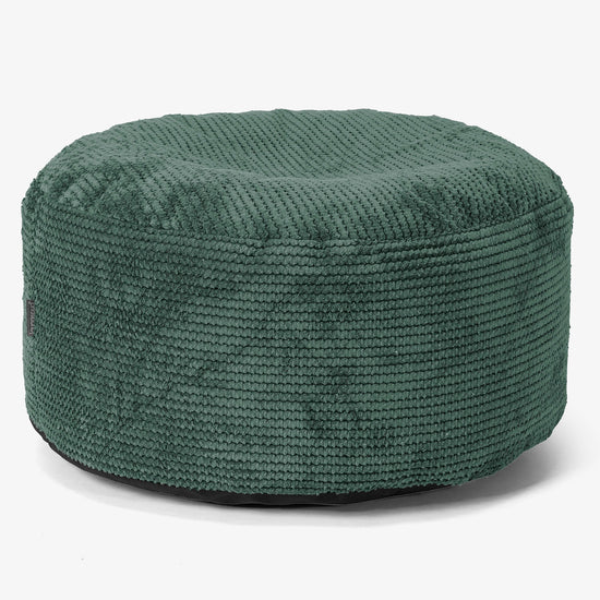 Large Round Footstool - Pom Pom Moss Green 01