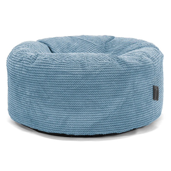 Large Round Pouffe - Pom Pom Sky Blue 01