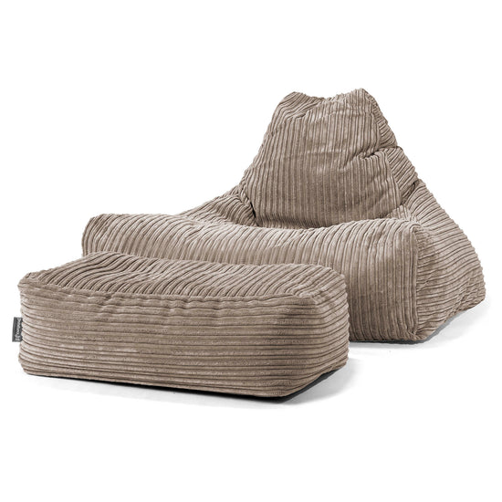 Lounger Beanbag - Cord Dovetail Grey 02