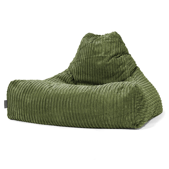 Lounger Beanbag - Cord Forest Green 01
