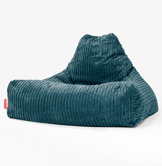 Lounger Beanbag - Cord Teal Blue 01