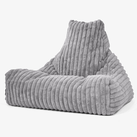 Lounger Beanbag - Ultra Plush Cord Grey 01