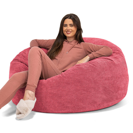 Mammoth Bean Bag Sofa - Pom Pom Pastel Red 01