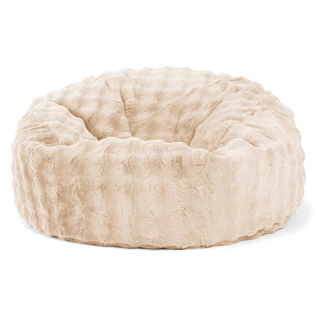Mammoth Bean Bag Sofa - Bubble Faux Fur Cream 01