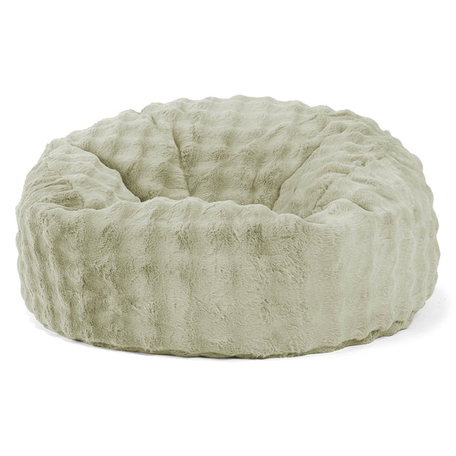 Mammoth Bean Bag Sofa - Bubble Faux Fur Sage Green 01