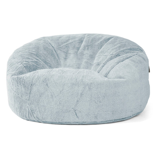 Mammoth Bean Bag Sofa - Fluffy Faux Fur Rabbit Dusty Blue 01