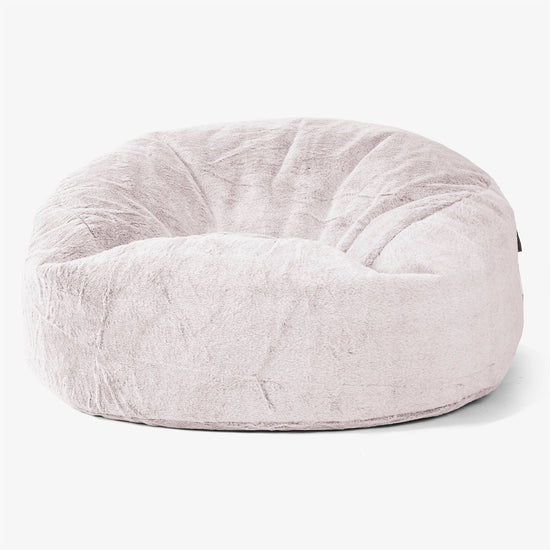 Mammoth Bean Bag Sofa - Fluffy Faux Fur Rabbit Dusty Pink 01