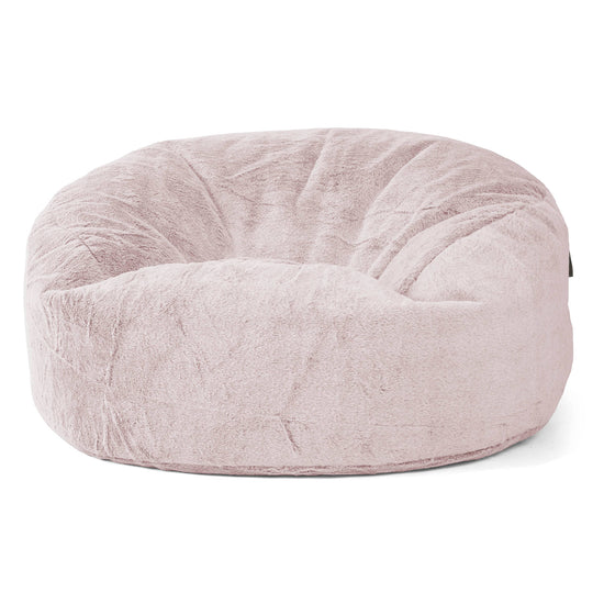 Mammoth Bean Bag Sofa - Fluffy Faux Fur Rabbit Dusty Pink 01