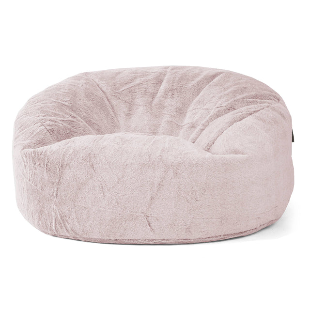 Mammoth Bean Bag Sofa - Fluffy Faux Fur Rabbit Dusty Pink 01