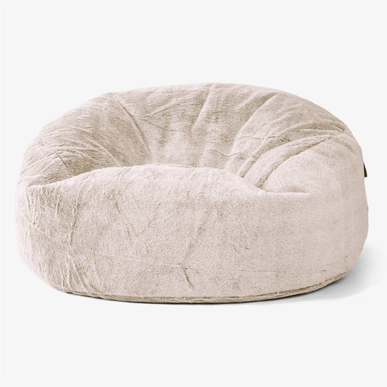 Mammoth Bean Bag Sofa - Fluffy Faux Fur Rabbit Golden Brown 01