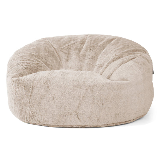 Mammoth Bean Bag Sofa - Fluffy Faux Fur Rabbit Golden Brown 01