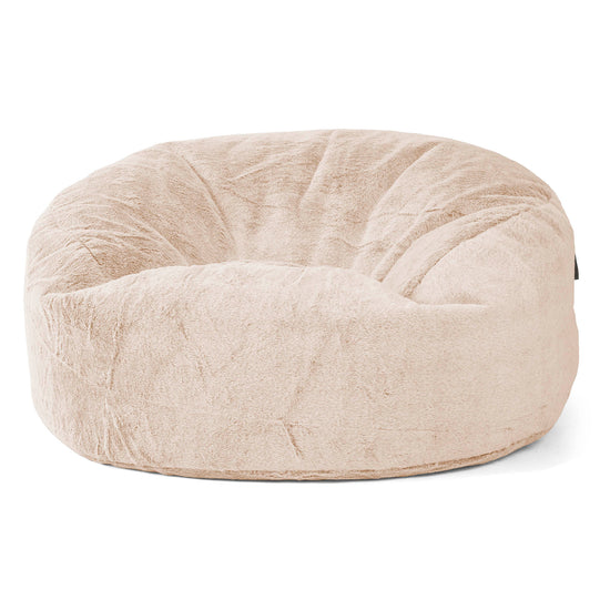 Mammoth Bean Bag Sofa - Fluffy Faux Fur Rabbit White 01