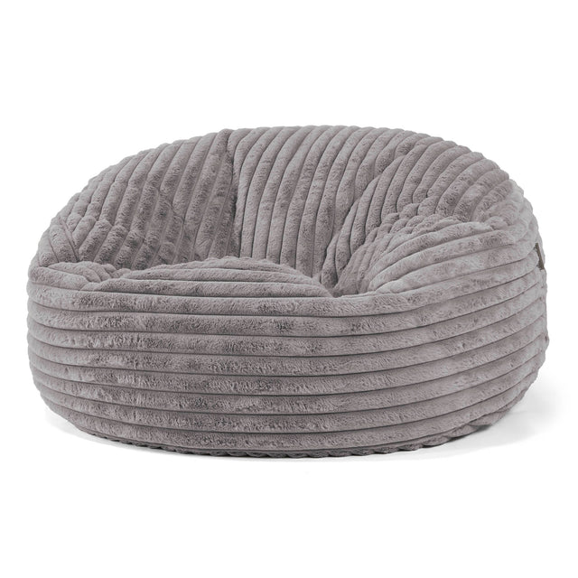 Mammoth Bean Bag Sofa - Ultra Plush Cord Grey 01