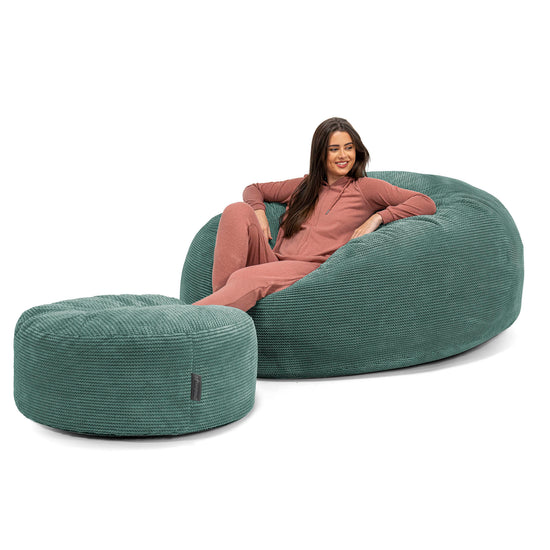 Mega Mammoth Bean Bag - Pom Pom Emerald Green 02