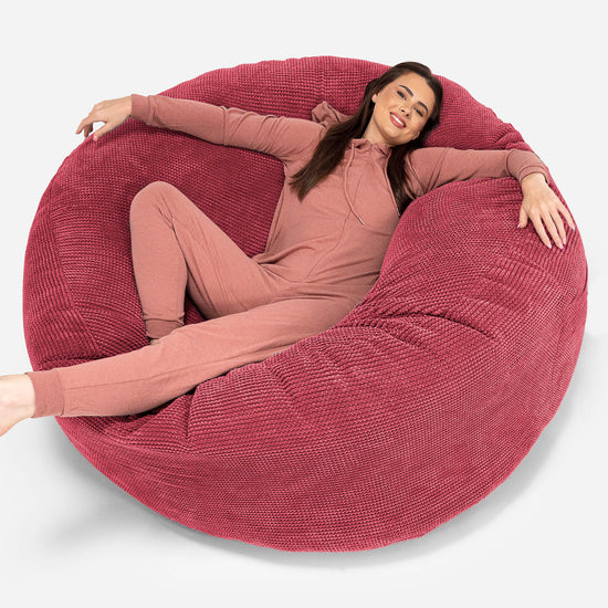 Mega Mammoth Bean Bag - Pom Pom Pastel Red 01