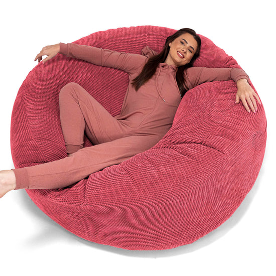 Mega Mammoth Bean Bag - Pom Pom Pastel Red 01