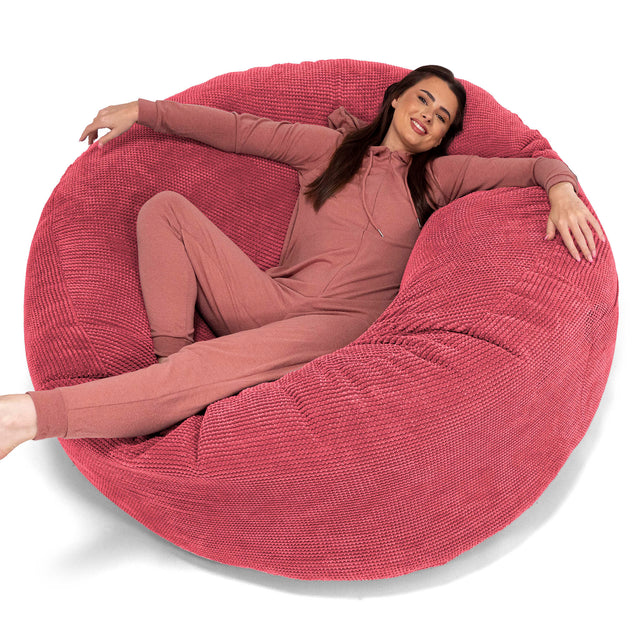 Mega Mammoth Bean Bag - Pom Pom Pastel Red 01