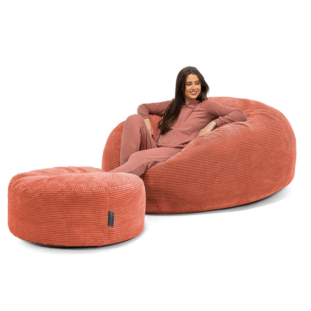 Mega Mammoth Bean Bag - Pom Pom Pumpkin Orange 02