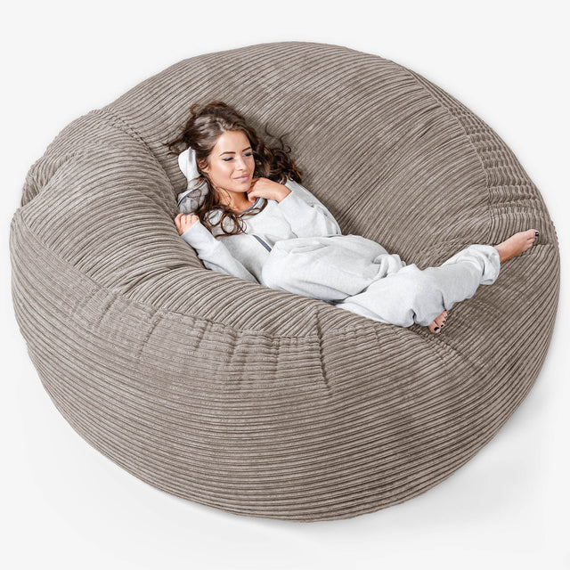Mega Mammoth Bean Bag Sofa - Cord Dovetail Grey 01