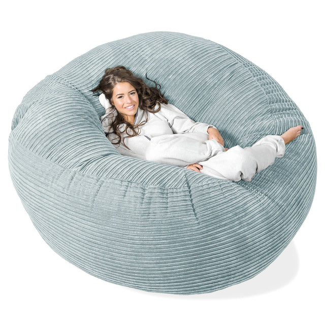 Mega Mammoth Bean Bag Sofa - Cord Mint Green 01