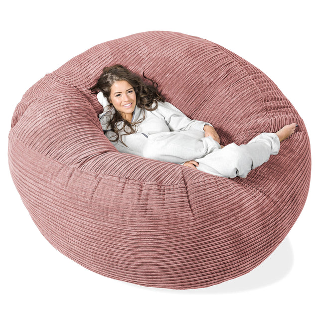 Mega Mammoth Bean Bag Sofa - Cord Peach 01