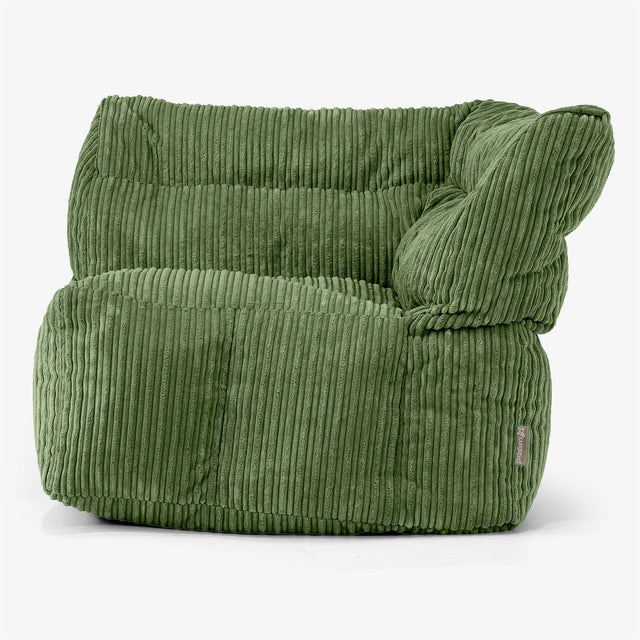 modular-sofa-bean-bag-right-corner-section-cord-forest-green 01
