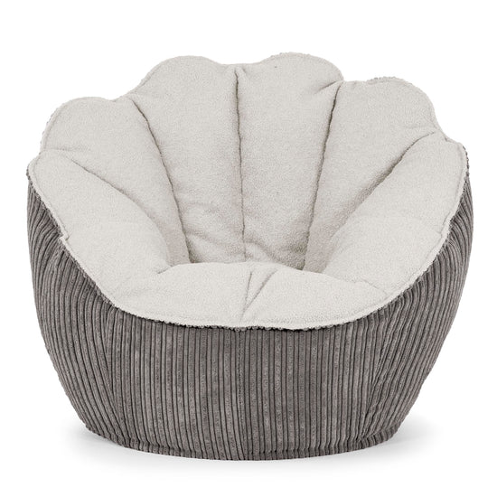 Natalia Sacco Bean Bag Chair - Boucle & Cord Graphite Grey 01
