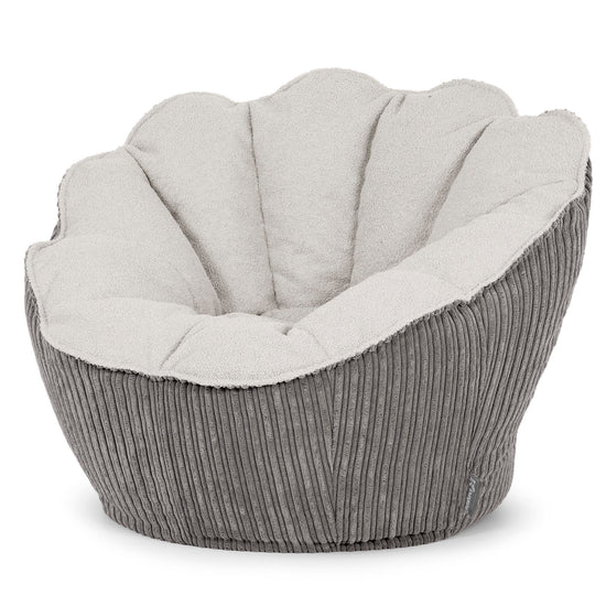 Natalia Sacco Bean Bag Chair - Boucle & Cord Graphite Grey 02