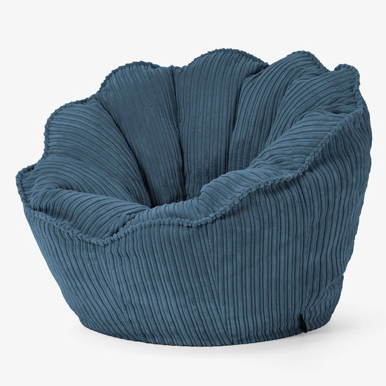 Natalia Sacco Bean Bag Chair - Cord Navy Blue 02