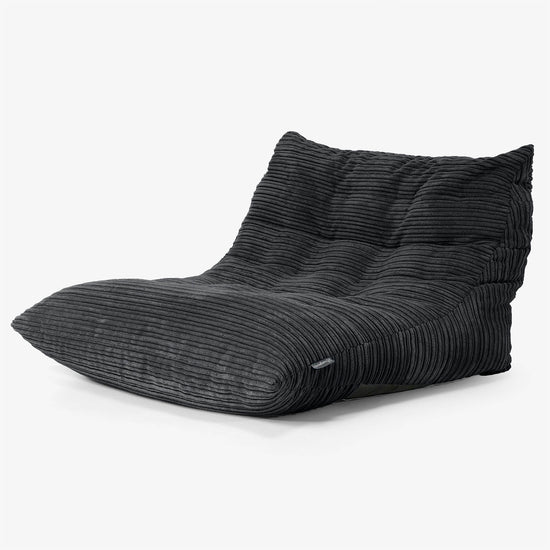 Noah Floor Chair Bean Bag - Cord Black 02