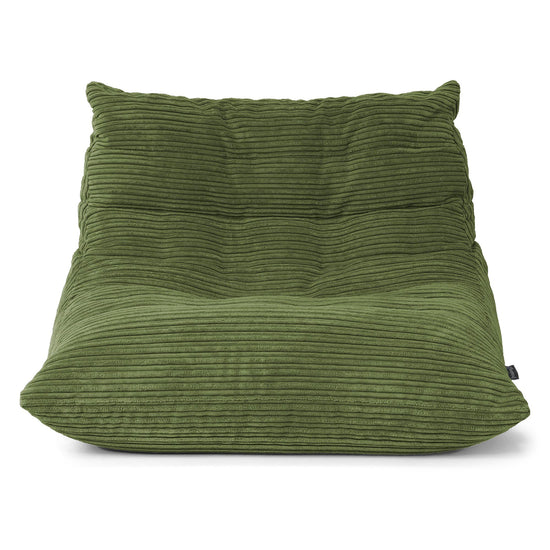 Noah Floor Chair Bean Bag - Cord Forest Green 01