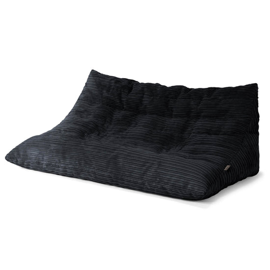 Noah Floor Sofa Bean Bag - Cord Black 02