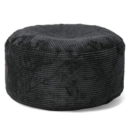 Ottoman Pouf with a Serving Tray - Pom Pom Black 02