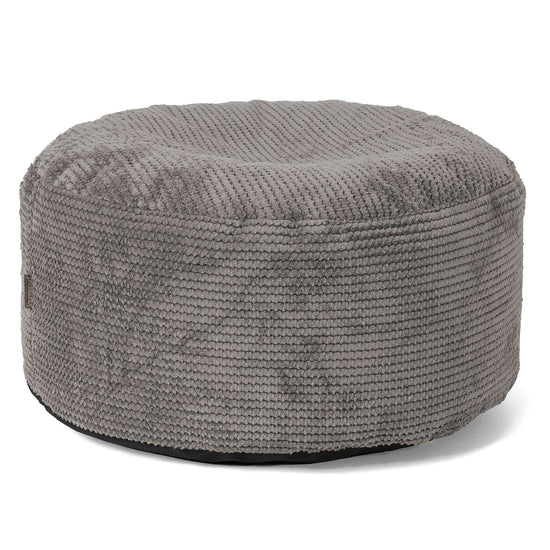 Ottoman Pouf with a Serving Tray - Pom Pom Charcoal Grey 02