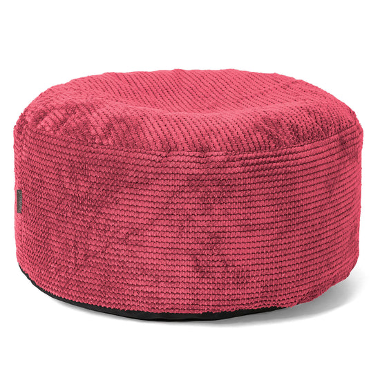 Ottoman Pouf with a Serving Tray - Pom Pom Pastel Red 02