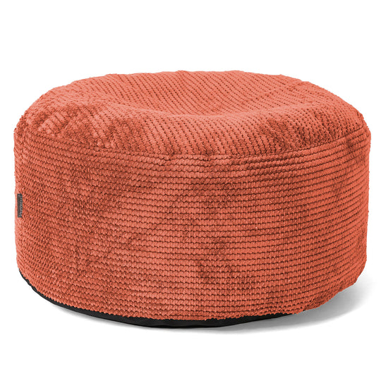 Ottoman Pouf with a Serving Tray - Pom Pom Pumpkin Orange 02