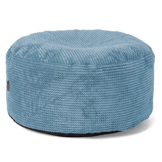 Ottoman Pouf with a Serving Tray - Pom Pom Sky Blue 02