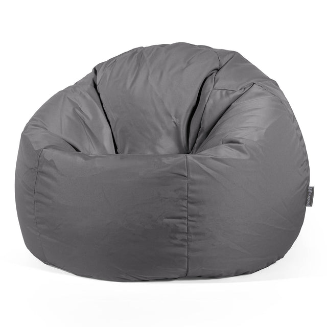 Classic Bean Bag Chair - Outdoor Easy Care Dark Grey 01