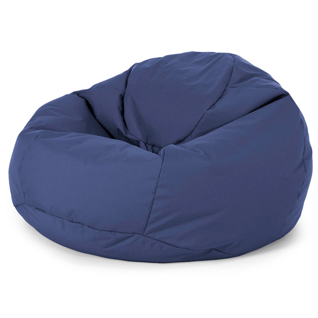 Classic Bean Bag Chair - Outdoor Easy Care Navy Blue 01