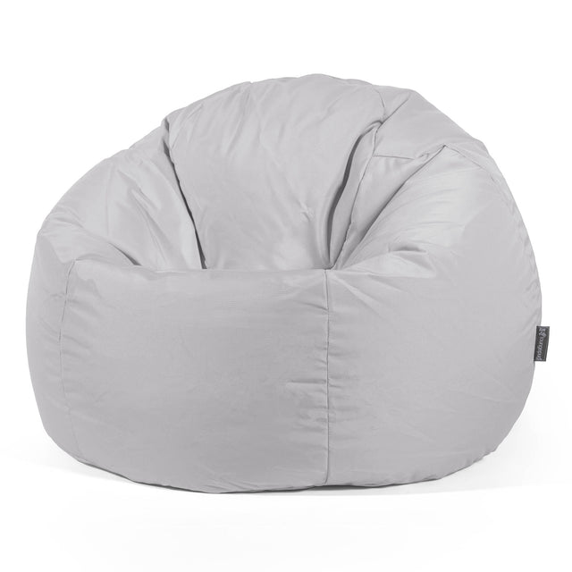 Classic Bean Bag Chair - Outdoor Easy Care Silver Grey 01