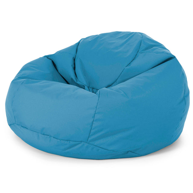 Classic Bean Bag Chair - Outdoor Easy Care Turquoise Blue 01