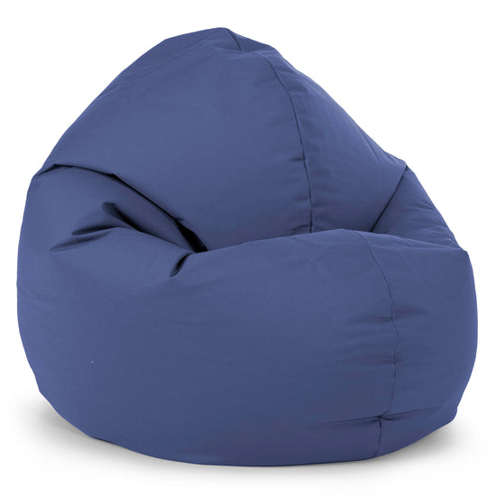 Flexforma Adult Bean Bag Chair - Outdoor Easy Care Navy Blue 01