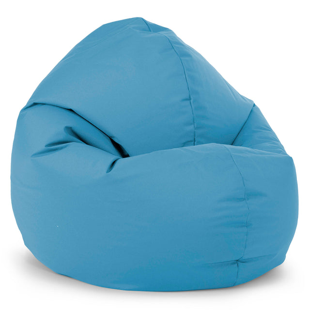 Flexforma Adult Bean Bag Chair - Outdoor Easy Care Turquoise Blue 01