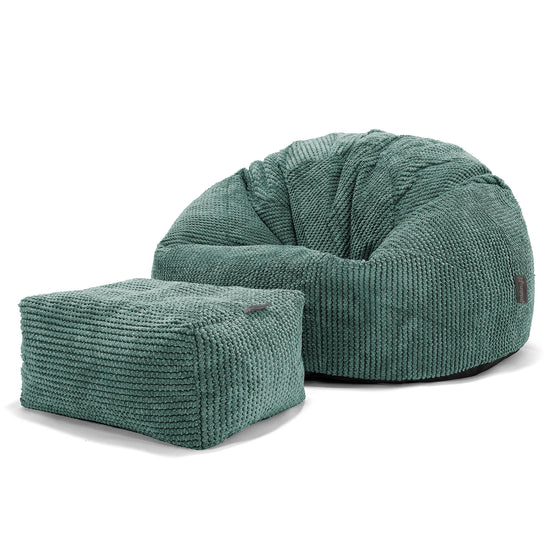 Classic Bean Bag Chair - Pom Pom Moss Green 02