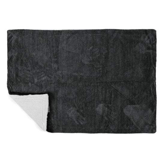 Sherpa Throw / Blanket - Pom Pom Black 03